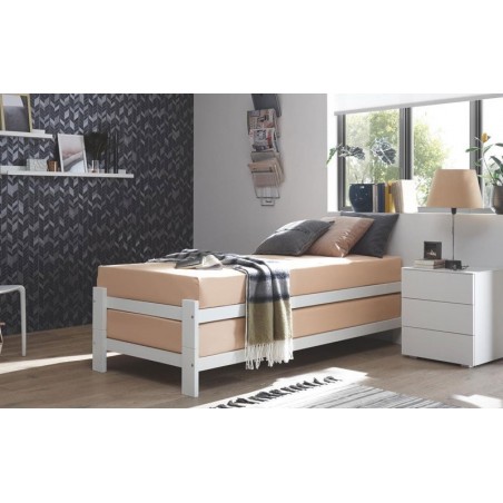 Stabelbett Amici Buche weiss deckend