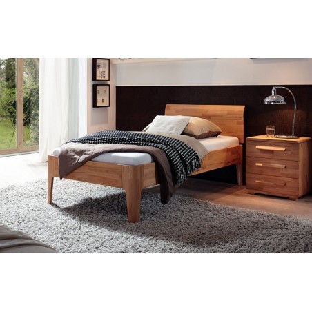 Lit Xyvola hêtre coeur rouge naturel, huilé