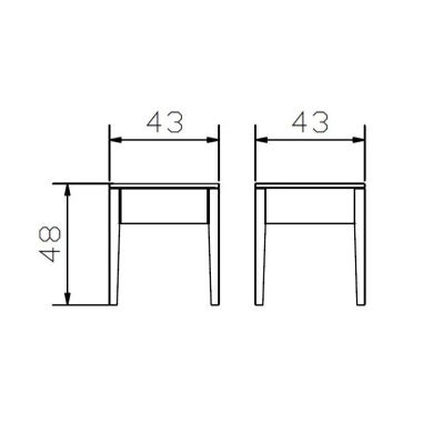 Table de nuit Styly croquis