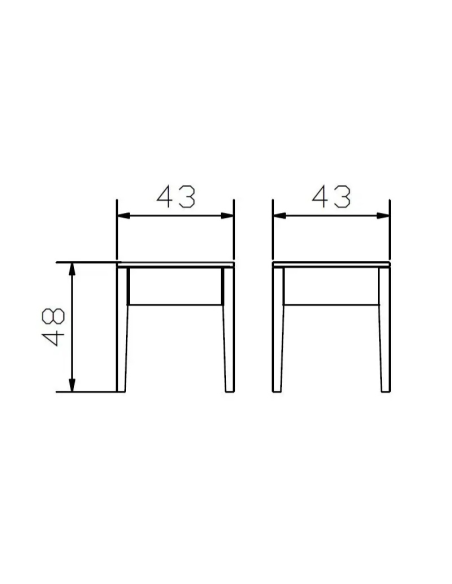 Table de nuit Styly croquis