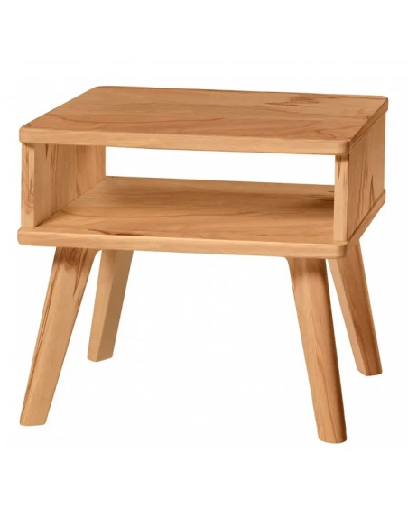 Table de nuit Stand hêtre noueux naturel, huilé