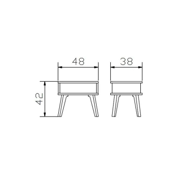 Table de nuit Stand croquis