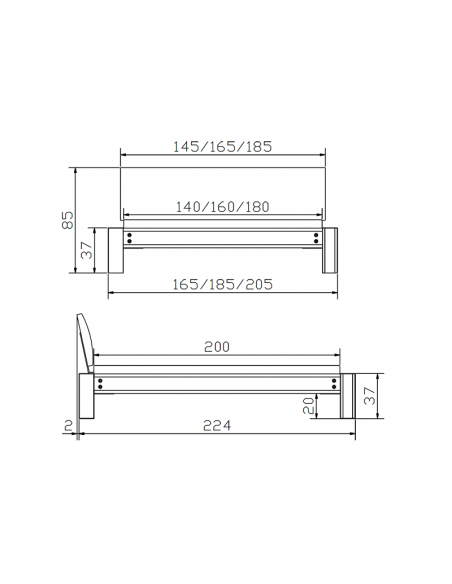 Bett San Felipe Skizze