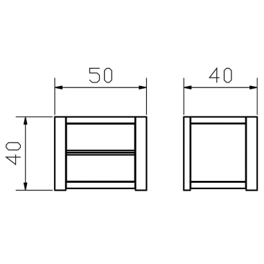 Table de nuit Cara croquis
