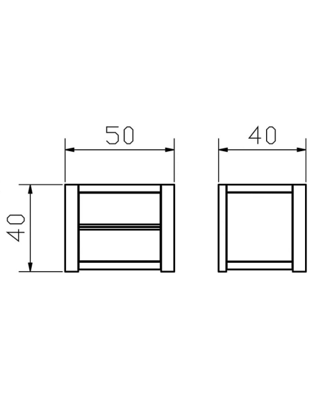 Table de nuit Cara croquis