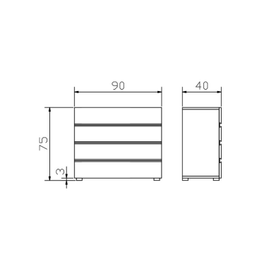 Kommode Lovara Skizze