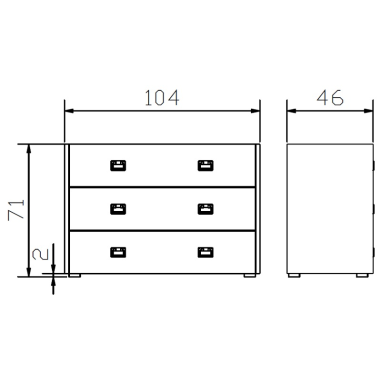 Commode Calino croquis