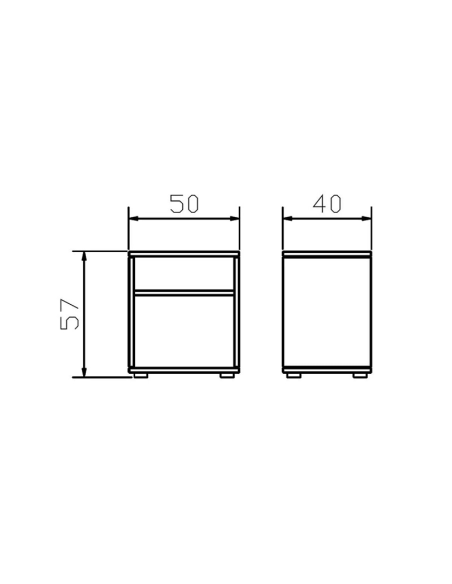 Table de nuit Turo croquis
