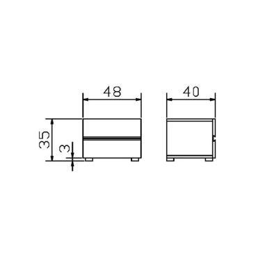 Table de nuit Dupla croquis