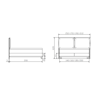 Boxspringbett Imelda Skizze