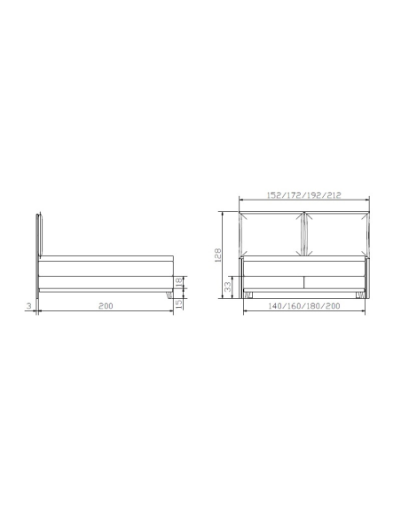 Boxspringbett Imelda Skizze