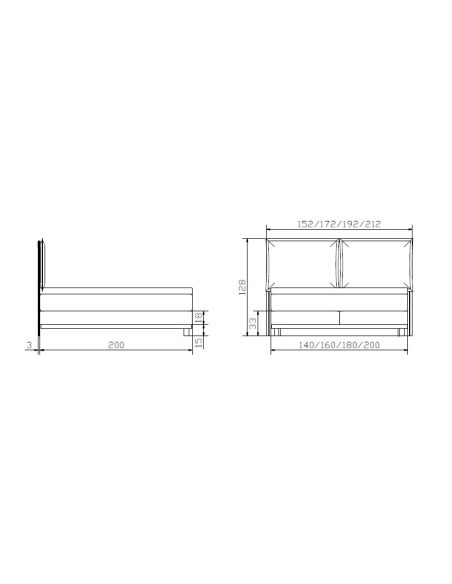 Boxspringbett Zamora Skizze