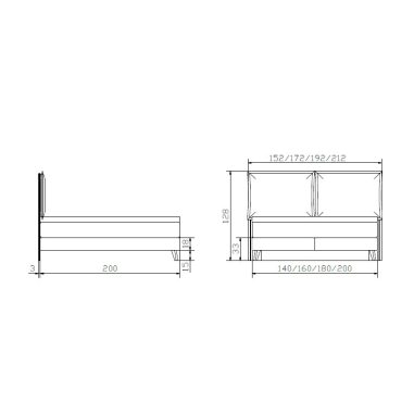 Boxspringbett Ricarda Skizze