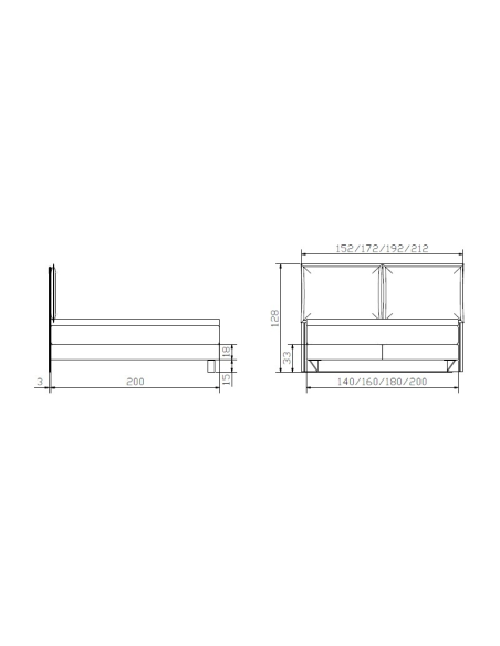 Boxspringbett Celina Skizze