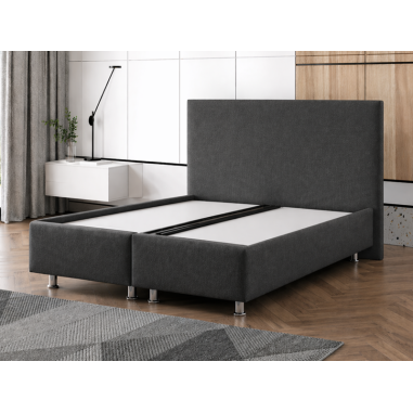 Lit boxspring Lugano anthracite sans matelas