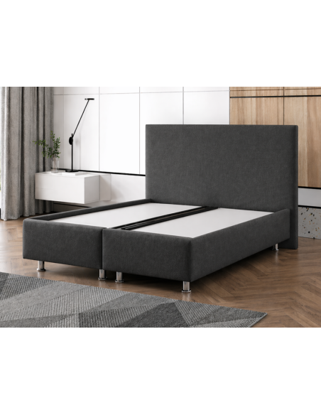Lit boxspring Lugano anthracite sans matelas