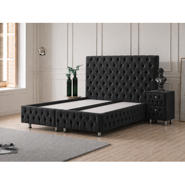 Lit boxspring Berne anthracite sans matelas