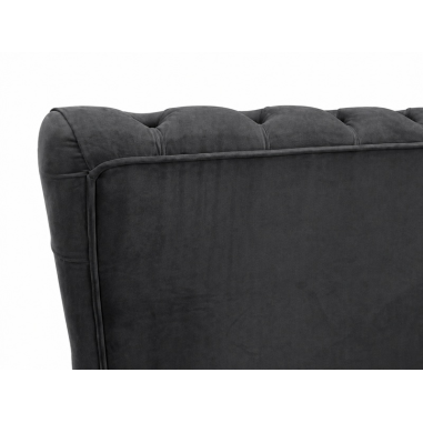 Lit boxspring Berne anthracite avec tête de lit
