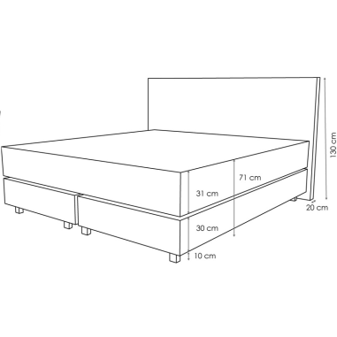 Lit boxspring Berne croquis