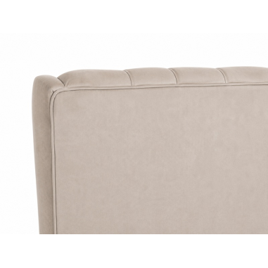 Lit boxspring Bâle beige avec arrière de la tête de lit