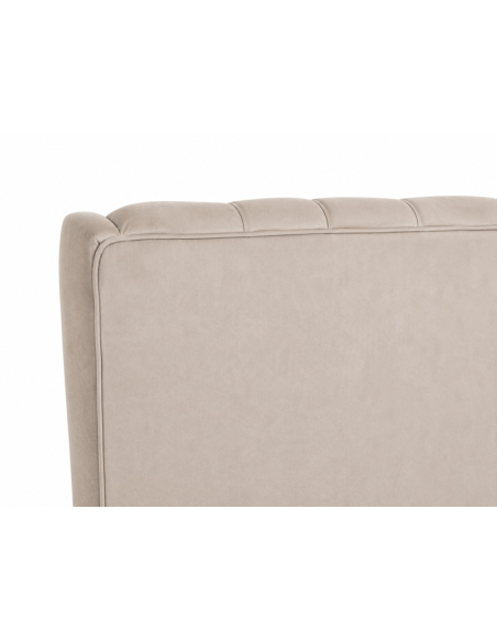 Lit boxspring Bâle beige avec arrière de la tête de lit