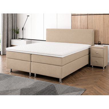 Lit boxspring Zurich beige lisse