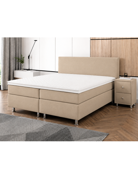Lit boxspring Zurich beige lisse