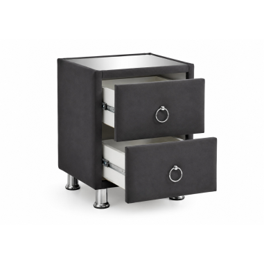 Table de nuit Zurich anthracite tiroirs