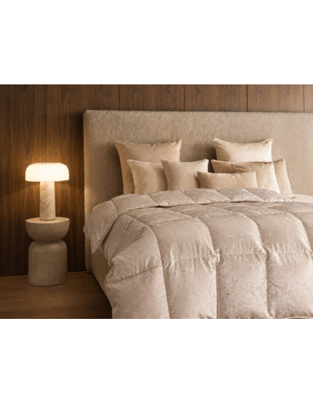 Duvet de luxe en duvet d'eider sur le lit