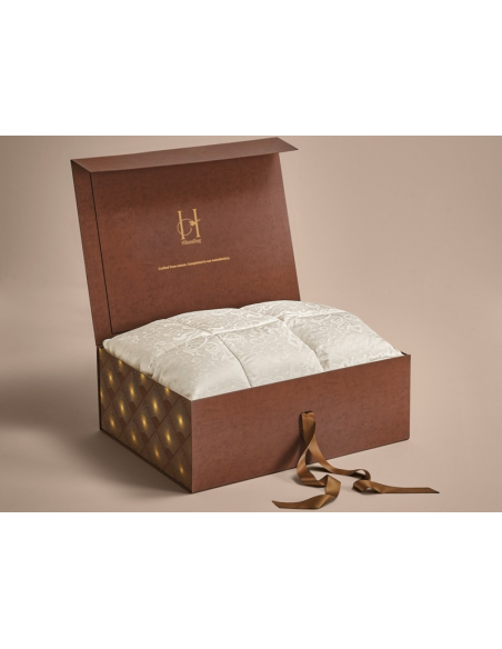 Duvet de luxe en duvet d'eider dans l'emballage