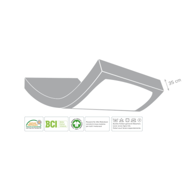 Drap-housse gris indications