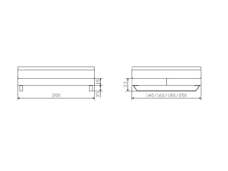 Lit boxspring Julieta croquis