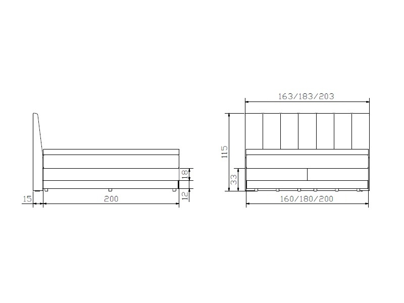 Lit boxspring Pedrosa croquis