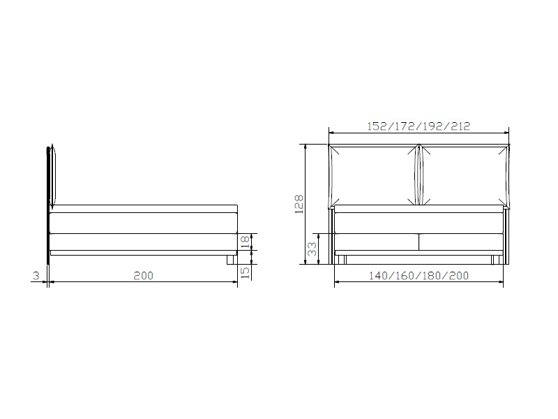 Lit boxspring Zamora croquis