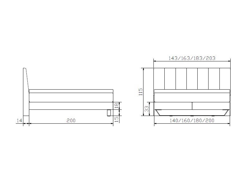 Lit boxspring Ambra