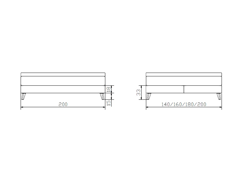 Lit boxspring Beatriz