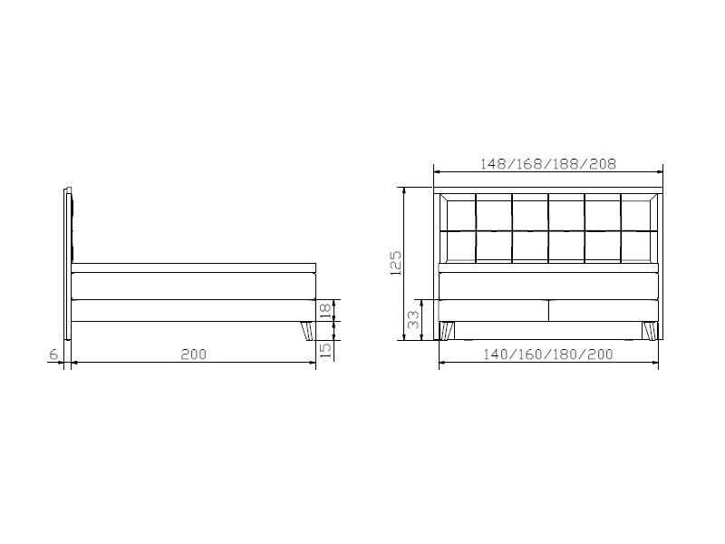 Lit boxspring Marisol