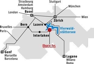 Schweizer Karte Buochs